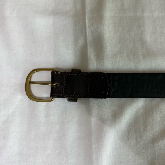 Brown Beaded Belt Handmade Leather Western Size 46 Neutral Colors Casual - Picture 7 of 7